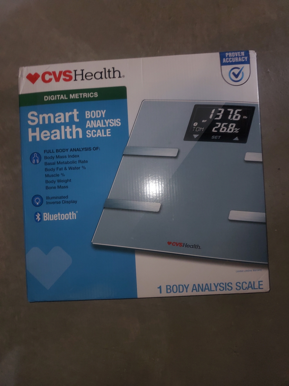 CVS Health Smart Body Analysis Scale - Gray